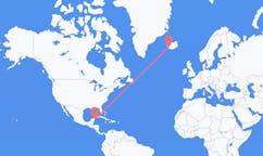 Flyrejser fra Cozumel, Mexico til Reykjavik, Island
