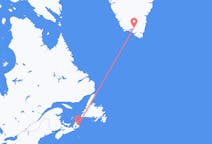 Flyreiser fra Sydney i Nova Scotia, til Narsarsuaq