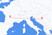 เที่ยวบิน จาก ทูซล่า, บอสเนียและเฮอร์เซโกวีนา ถึงบรีฟ-ลา-เกลยาร์ด, ฝรั่งเศส