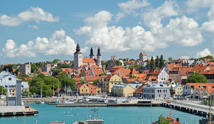 City view of Visby on the swedish island Gotland.