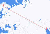 Flyrejser fra Yantai, Kina til Kolari, Finland