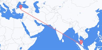 Flyreiser fra Malaysia til Tyrkia