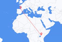 Vluchten van Eldoret, Kenia naar San Sebastián, Spanje