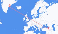 Flights from Bingöl, Turkey to Kulusuk, Greenland