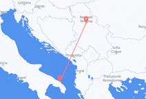 Vluchten van Belgrado, Servië naar Brindisi, Italië