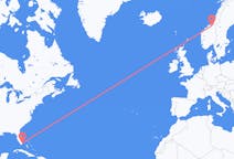 Flights from Miami, the United States to Trondheim, Norway
