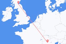 Flyg från Milano, Italien till Edinburgh, Skottland