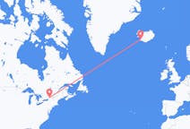 Flyg från Ogdensburg, USA till Reykjavík, Island