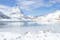 photo of Matterhorn and Riffelsee cover with white snows and ice, Rotenboden, Switzerland.