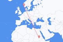 Flyg från Khartoum, Sudan till Stavanger, Sudan