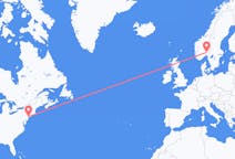 Flyrejser fra New York til Oslo