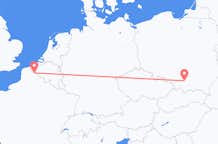 Flyg från Krakow, Polen till Lille, Frankrike