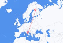 Flights from Kajaani, Finland to Naples, Italy