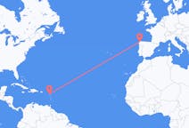 Flyreiser fra Antigua, til La Coruña