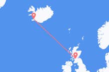 스코틀랜드 글래스고발 아이슬란드 레이캬비크행 항공편