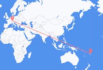 Flyg från Labasa, Fiji till Friedrichshafen, Tyskland