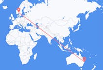 Flyrejser fra Coffs Havn, Australien til Oslo, Norge