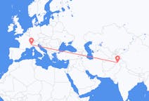 Flights from Saidu Sharif, Pakistan to Turin, Italy
