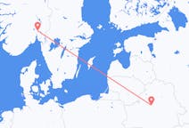 Flyg från Oslo, Norge till Minsk, Vitryssland