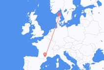 Voli from Aalborg, Danimarca to Carcassonne, Francia