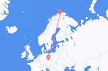 Vluchten van Lakselv, Noorwegen naar Praag, Tsjechië