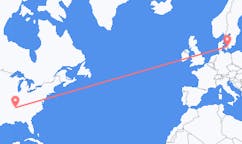 Flyrejser fra Jackson, USA til København, Danmark