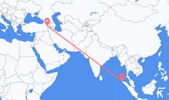 出发地 印度尼西亚班達亞齊目的地 土耳其厄德尔的航班
