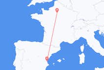 Flyrejser fra Valencia, Spanien til Paris, Frankrig