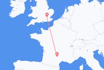 Flyreiser fra London, England til Rodez, Frankrike