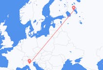 Flights from Petrozavodsk, Russia to Parma, Italy