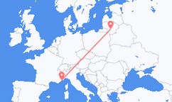 Flyg från Kaunas, Litauen till Monaco, Monaco