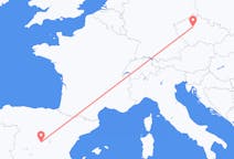 Flyg från Madrid, Spanien till Prag, Tjeckien