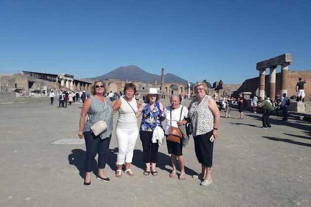 Pompeji SkipTheLine och Mt Vesuvius med Lunch & Wine Tasting från Rom