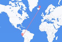 Flyg från Lima, Peru till Egilsstaðir, Island