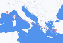 Loty z Tulon, Francja z Halikarnas, Turcja