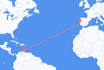 Flyreiser fra Willemstad, Curaçao til Lisboa, Portugal