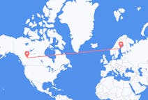 Flyg från Dawson Creek, Kanada till Vasa, Finland