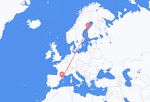 Flights from Barcelona in Spain to Vaasa in Finland