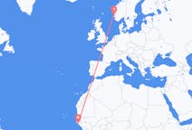 Flyreiser fra Bissau, Guinea-Bissau til Stord, Norge