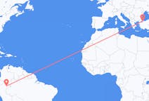 Flyreiser fra Iquitos, Peru til Istanbul, Tyrkia