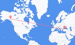 Flyreiser fra Whitehorse, Canada til Zonguldak, Tyrkia
