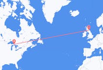 Vluchten van Sault Ste. Marie, Canada naar Edinburgh, Schotland
