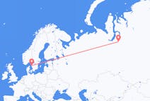 Fly fra Novy Urengoy til Göteborg