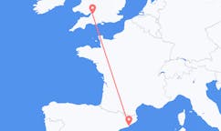 Flights from Barcelona in Spain to Bristol in England