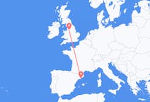Flyrejser fra Barcelona, Spanien til Manchester, England