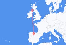 Flyreiser fra Valladolid, Spania til Belfast, Nord-Irland