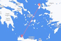 Vols depuis la ville de Chios vers la ville de La Canée