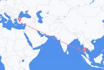 Flyrejser fra Krabi, Thailand til Denizli, Tyrkiet