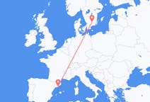 Flyg från Barcelona, Spanien till Växjö, Sverige