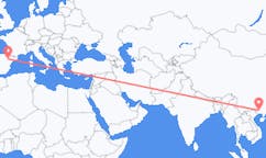 Рейсы из Наньнина, Китай в Сарагосу, Испания
